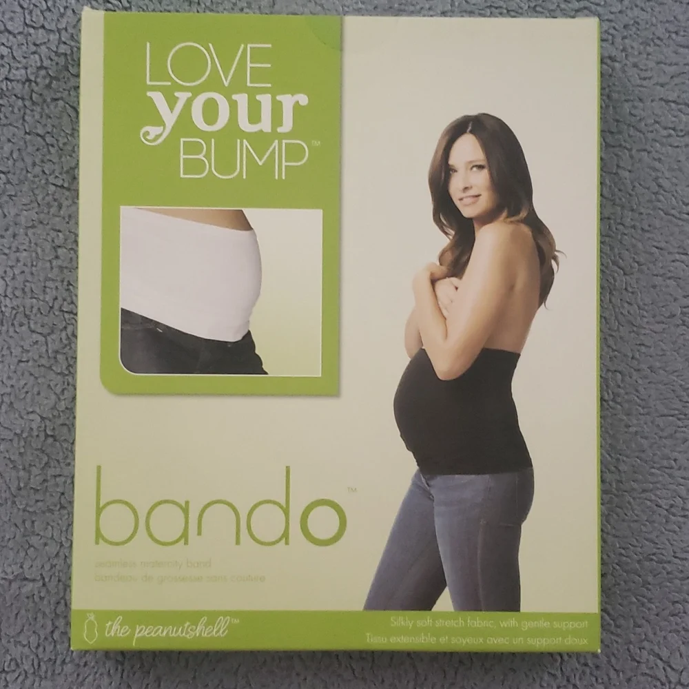 Love Your Bump Seamless Maternity Band Comfy Pregnancy White M L The Peanutshell - Picture 1 of 10